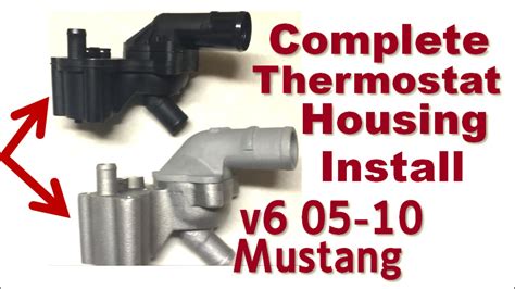 2005 mustang metal thermostat housing|mustang thermostat housing replacement.